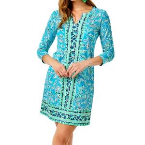 Lilly Pulitzer Nadine Dress in Outta Line Print. Size XL